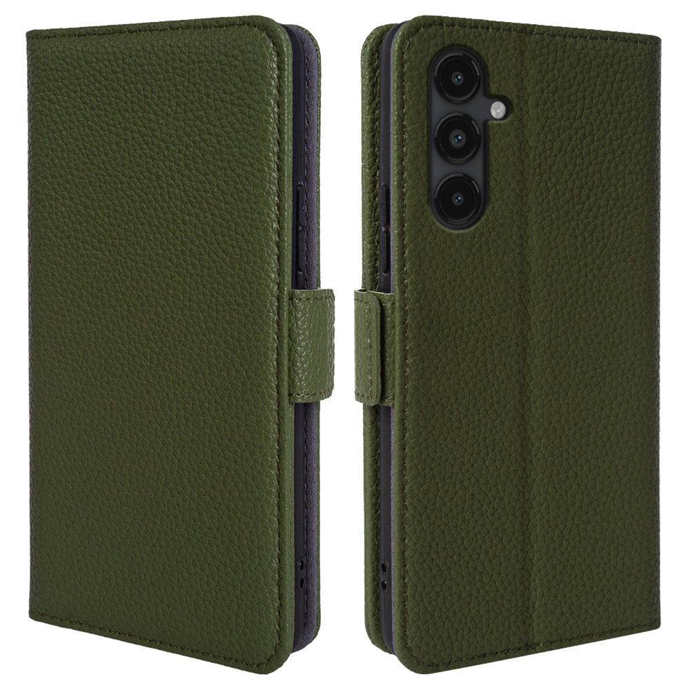 Pro Samsung Galaxy A13 5G Litchi Texture Telefon Peněženka Kryt Stojan Pouzdro Pouzdro z pravé hovězí kůže Pro Samsung Galaxy A13 5G Litchi Texture Telefon Peněženka Kryt Stojan Pouzdro Pouzdro z pravé hovězí kůže